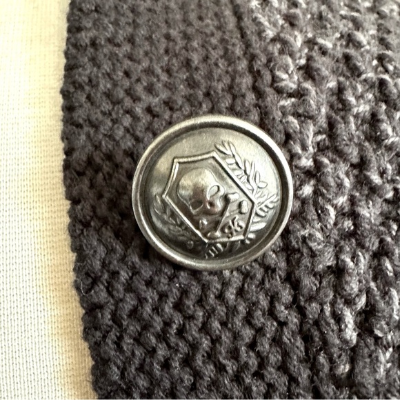TORRID Skull Button Black Textured Knit Cardigan Sweater Jacket - Picture 14 of 16